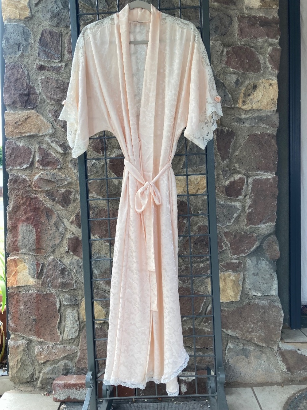 VTG 70’s 80’s Christian Dior Peignor Satin Long Robe Size Small
